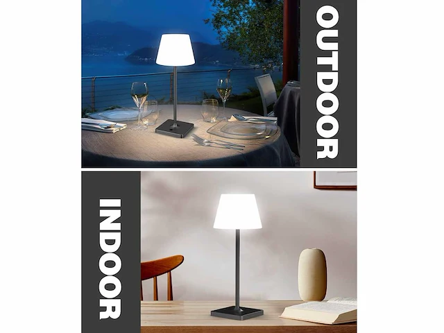 4 x led jammin oplaadbare tafellampen zwart/wit - afbeelding 3 van  10