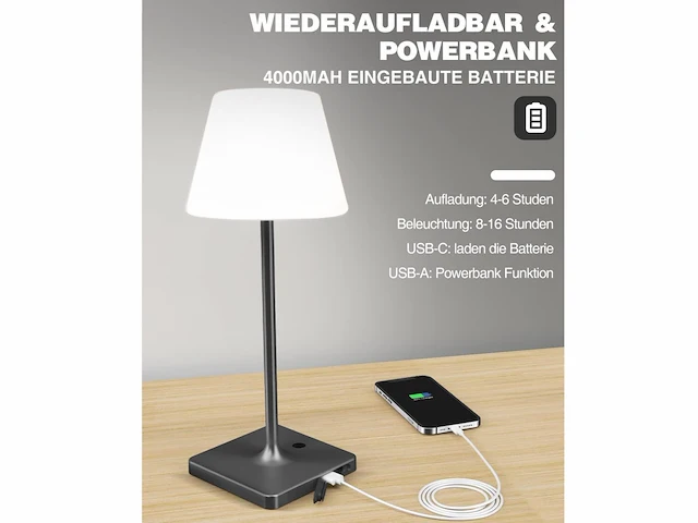 4 x led jammin oplaadbare tafellampen... - afbeelding 6 van  9
