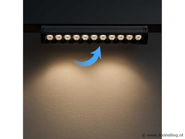 4 x led lineaire spot voor magnetische rail – 48v – 18w – 4000k neutraal wit – alfa - afbeelding 1 van  5
