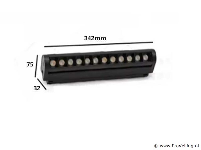 4 x led lineaire spot voor magnetische rail – 48v – 18w – 4000k neutraal wit – alfa - afbeelding 5 van  5