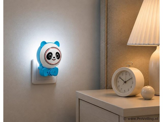 4 x led nachtlamp 1w – 2cct instelbaar - panda design – ip20 – andy 2cct - afbeelding 1 van  5