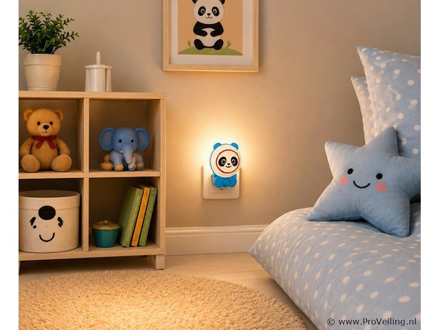 4 x led nachtlamp 1w – 2cct instelbaar - panda design – ip20 – andy 2cct - afbeelding 3 van  5