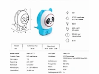 4 x led nachtlamp 1w – 2cct instelbaar - panda design – ip20 – andy 2cct - afbeelding 6 van  15