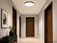 4 x led plafondlamp 32w – 3cct verstelbaar - zwart – ip20 – hazel-32 3cct - afbeelding 3 van  5