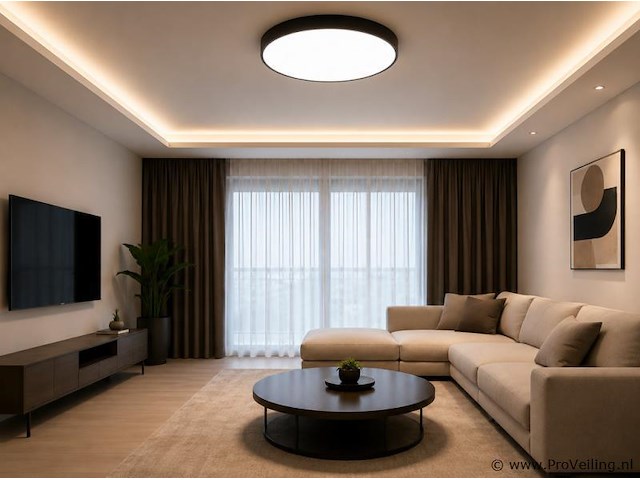 4 x led plafondlamp 40w – 3cct verstelbaar - zwart – ip20 – hazel-40 3cct - afbeelding 3 van  5