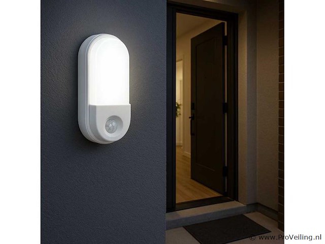 4 x led plafondlamp met sensor – ovaal – 15w – 6500k koud wit - afbeelding 1 van  3