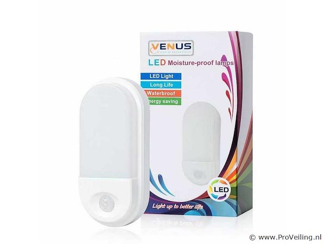 4 x led plafondlamp met sensor – ovaal – 15w – 6500k koud wit - afbeelding 3 van  3