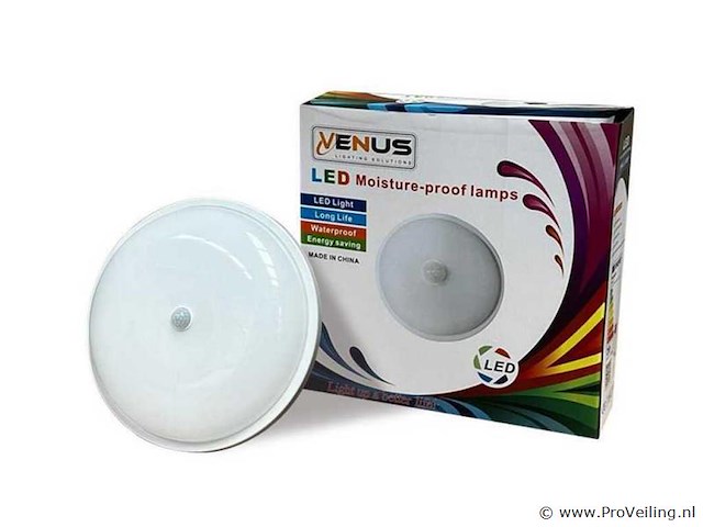 4 x led plafondlamp met sensor – rond – 20w – 6500k koud wit - afbeelding 2 van  4