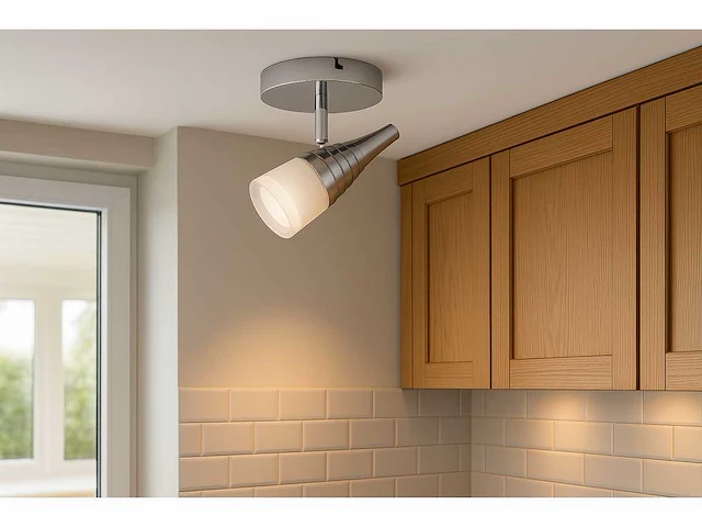 4 x led plafondspot 5w – 4000k neutraal wit – zilver – di02 - afbeelding 1 van  4