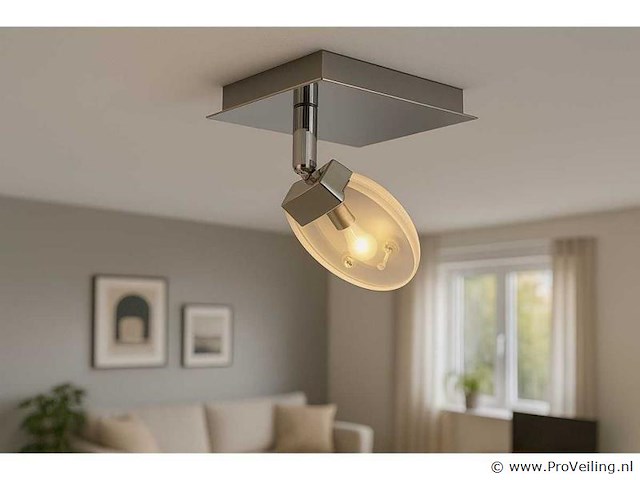 4 x led plafondspot 5w – 4000k neutraal wit – zilver – hl7161l - afbeelding 1 van  4