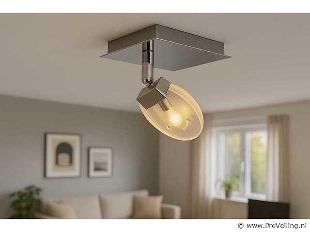4 x led plafondspot 5w – 4000k neutraal wit – zilver – hl7161l - afbeelding 1 van  4