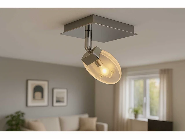 4 x led plafondspot 5w – 4000k neutraal wit – zilver – hl7161l - afbeelding 1 van  4