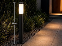 4 x led tuinlamp – e27 – ip44 – zwart – 80cm – buitenverlichting – kavak-5 - afbeelding 3 van  5