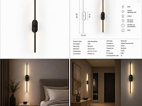4 x led wandlamp 10w – 4200k neutraal wit - zwart – ip20 – salda-10 - afbeelding 5 van  5