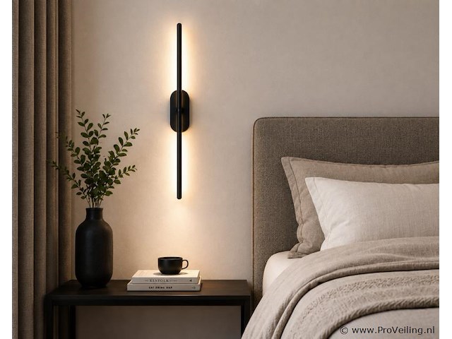 4 x led wandlamp 10w – 4200k neutraal wit - zwart – ip20 – salda-10 - afbeelding 3 van  5