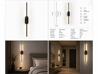 4 x led wandlamp 10w – 4200k neutraal wit - zwart – ip20 – salda-10 - afbeelding 11 van  15