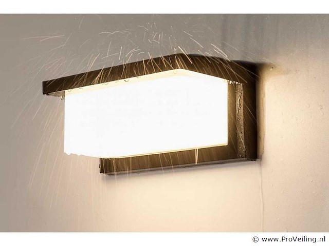 4 x led wandlamp – 12w – 3500k neutraal wit – ip54 – zwart – saw-02 - afbeelding 2 van  4