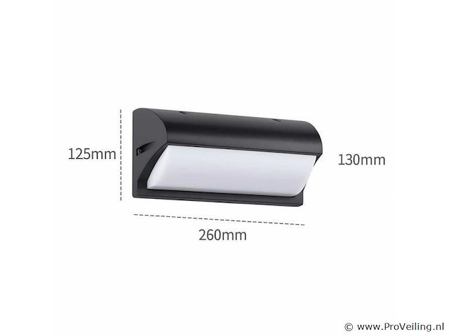 4 x led wandlamp – 12w – 3500k neutraal wit – ip54 – zwart – saw-05 - afbeelding 3 van  4