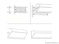 4 x led wandlamp – 12w – 3500k neutraal wit – ip54 – zwart – saw-05 - afbeelding 4 van  4