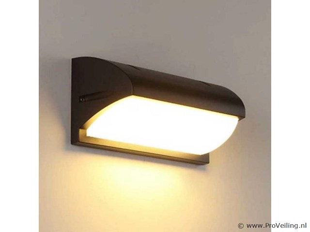 4 x led wandlamp – 12w – 3500k neutraal wit – ip54 – zwart – saw-05 - afbeelding 2 van  4