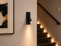 4 x led wandlamp 3w – 4200k neutraal wit - zwart – ip20 – belek - afbeelding 3 van  5