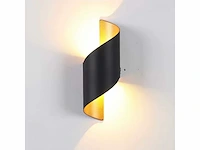 4 x led wandlamp – 6w – 3500k neutraal wit – ip54 – zwart/goud – sw-34