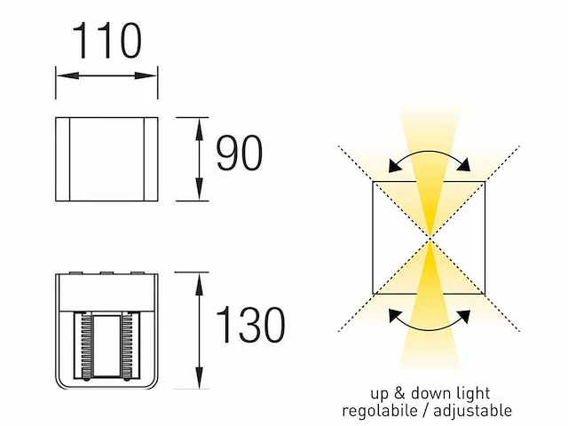 4 x ledsc4 wilson 1.0 led wand armatuur - afbeelding 6 van  10