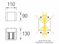 4 x ledsc4 wilson 1.0 led wand armatuur - afbeelding 6 van  10