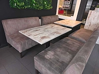 4 x restaurant bank met 2 tafels