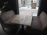 4 x restaurant bank met 2 tafels - afbeelding 4 van  4