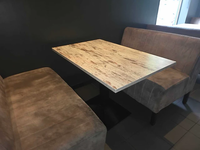 4 x restaurant bank met 2 tafels - afbeelding 6 van  6