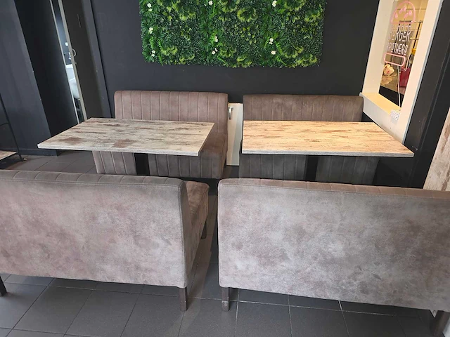 4 x restaurant bank met 3 tafels - afbeelding 2 van  9