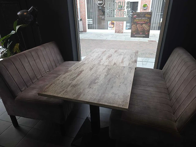 4 x restaurant bank met 3 tafels - afbeelding 6 van  9