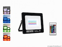 4 x rgb led floodlight 20w - zwart – ip65 – remix-20 - afbeelding 1 van  5