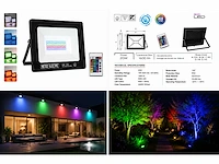 4 x rgb led floodlight 20w - zwart – ip65 – remix-20 - afbeelding 5 van  5