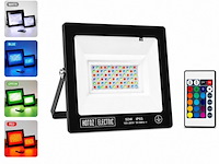 4 x rgb led floodlight 50w - zwart – ip65 – remix-50 - afbeelding 1 van  5