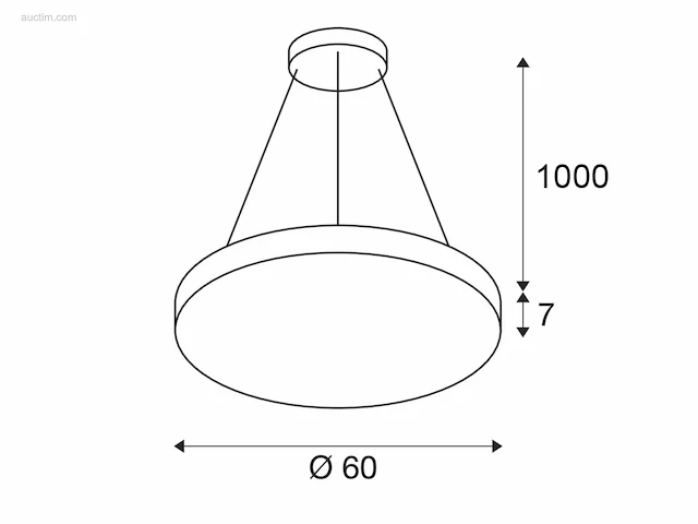 4 x solo area 60 led pendellamp zwart - afbeelding 8 van  8