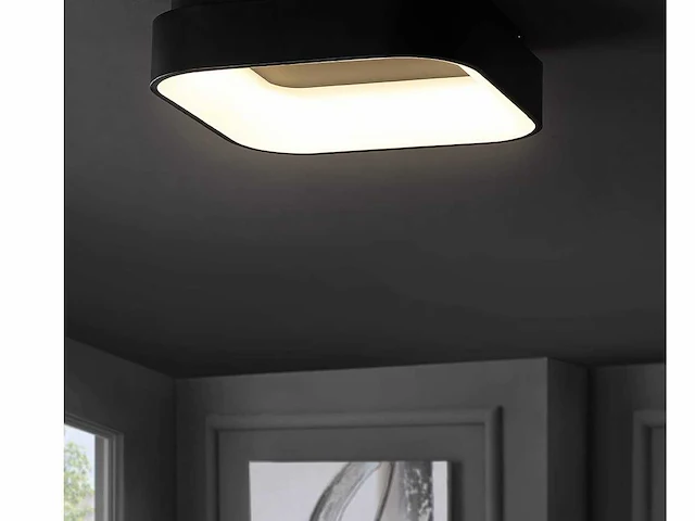 4 x solo squared led plafond lamp zwart - afbeelding 3 van  6