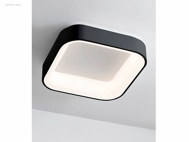 4 x solo squared led plafond lamp zwart - afbeelding 5 van  5