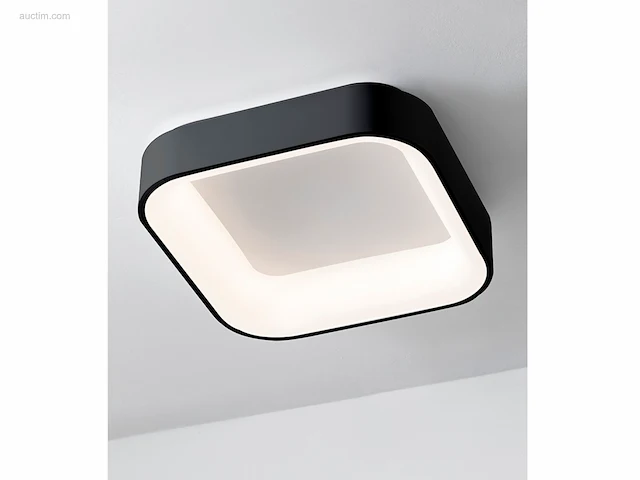 4 x solo squared led plafond lamp zwart - afbeelding 2 van  5