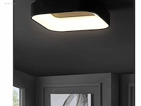 4 x solo squared led plafond lamp zwart - afbeelding 3 van  5