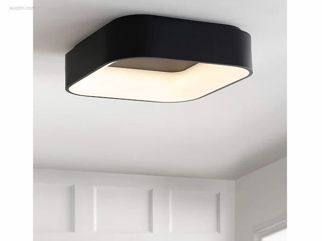 4 x solo squared led plafond lamp zwart - afbeelding 5 van  5