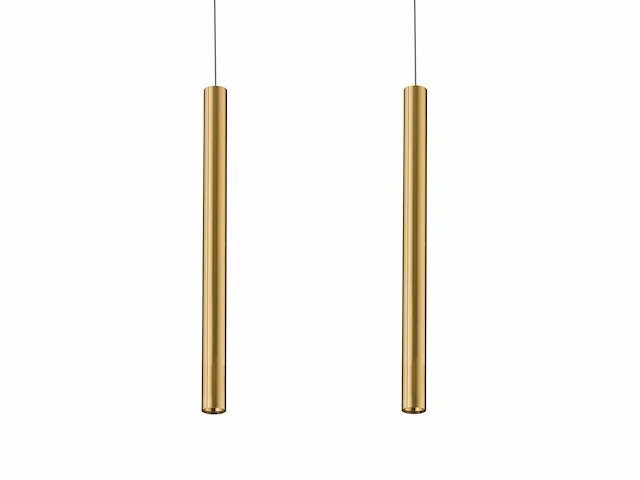 4 x solo tube slim design hanglamp goud - afbeelding 2 van  5