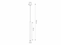 4 x solo tube slim design hanglamp goud - afbeelding 5 van  5