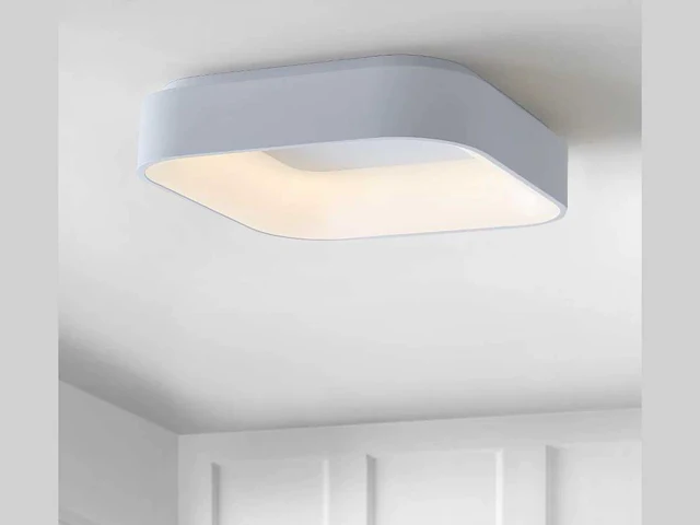 4 x squared plafond lamp wit - afbeelding 4 van  6