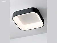 4 x squared plafond lamp zwart - afbeelding 3 van  7