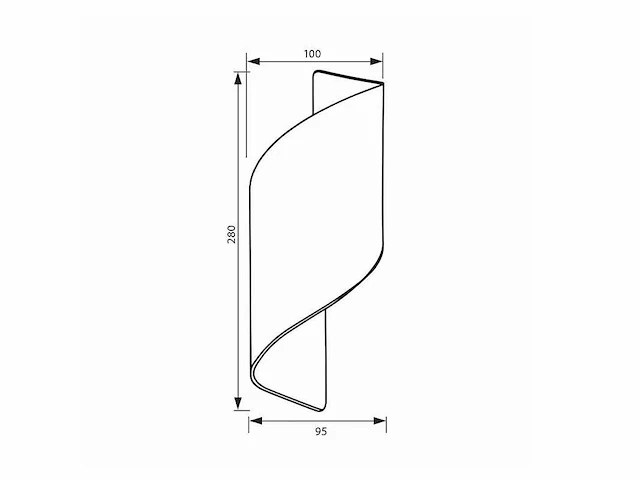 4 x swirl design wandlampen goud zwart - afbeelding 4 van  6