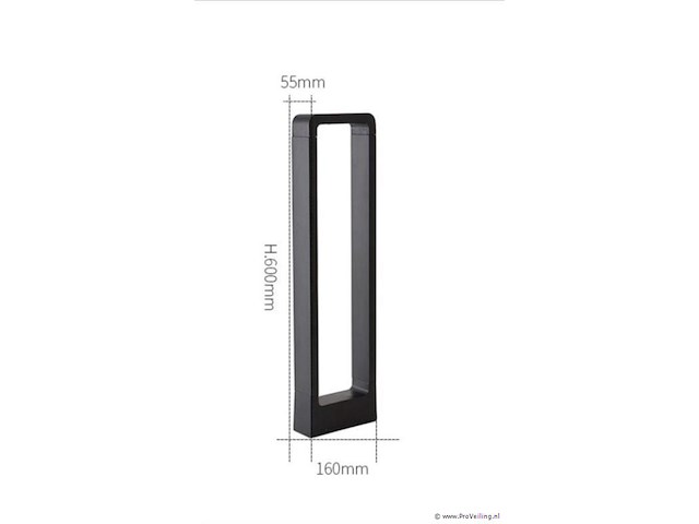 4 x tuinlamp – 60 cm – 7w led – 3000k warm wit – ip54 – zwart – sla-01 - afbeelding 2 van  5