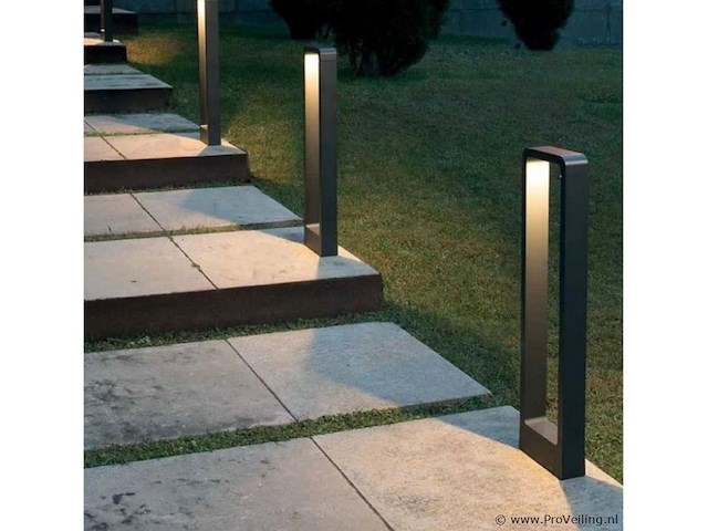 4 x tuinlamp – 60 cm – 7w led – 3000k warm wit – ip54 – zwart – sla-01 - afbeelding 3 van  5