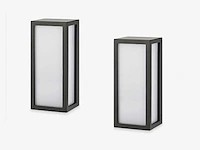 4 x vast opaal buiten wandlamp zwart - afbeelding 8 van  8